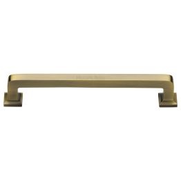 Heritage Brass Cabinet Pull Square Vintage Design 254mm CTC Antique Brass Finish