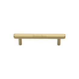 Heritage Brass Cabinet Pull Hexagon Design 96mm CTC Satin Brass finish