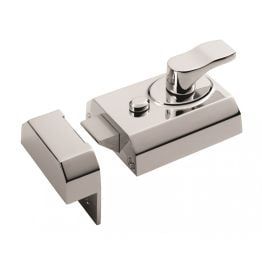 Contract Rim Cylinder Nightlatch 60mm - Polished Chrome