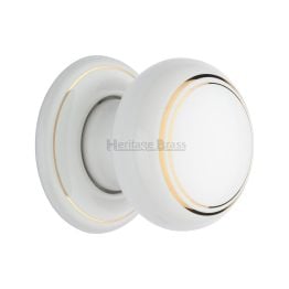 Gold Line Knob with Porcelain base