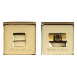 Heritage Brass Square Thumbturn & Emergency Release Polished Brass Finish