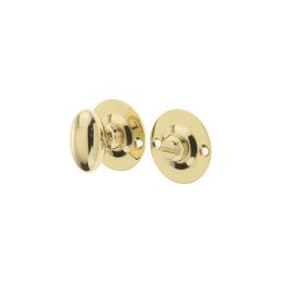 Jedo Bathroom Turn & Release for use with Deadbolts 5mm spindle Polished Brass - By Frelan Hardware - JV2670PB