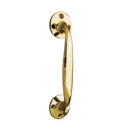 Jedo Bow Shape Pull Handles 152mm Polished Brass - By Frelan Hardware - JV96APB