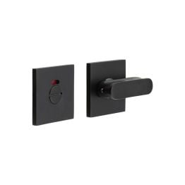 CR-803 Black Thumb Turn & Lock Square Rose w/ Indicator - By Frelan Hardware - CR-803BK7MB