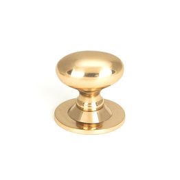 Polished Bronze Oval Cabinet Knob 40mm