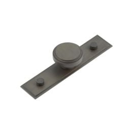 Cropley Cupboard Knobs 40mm Stepped Backplate Dark Bronze - By Frelan Hardware - HOX-1040DB-6090DB
