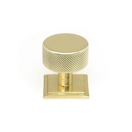 Polished Brass Brompton Cabinet Knob - 32mm (Square)