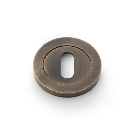 Alexander & Wilks - Concealed Fix Escutcheon - Antique Brass - Standard Profile