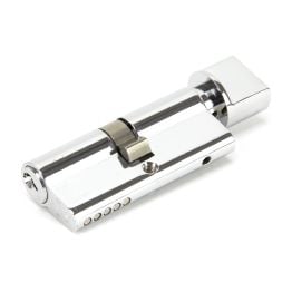 Polished Chrome 35/35 Euro Cylinder/Thumbturn