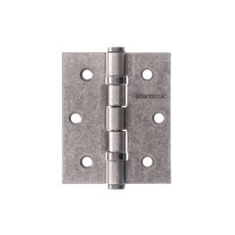 Atlantic Ball Bearing Hinges 3" x 2.5" x 2.5mm - Distressed Silver (Pair)