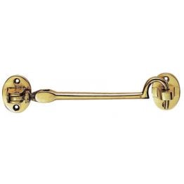 Silent Pattern Cabin Hook - Polished Brass