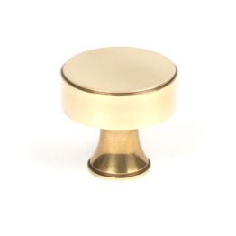 Aged Brass Scully Cabinet Knob - 38mm