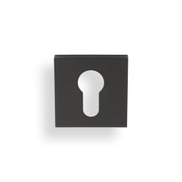 Valli Euro Profile Push-on Square Rosette Escutcheon - Dark Bronze PVD