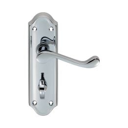 Ashtead Lever On Wc Backplate - Polished Chrome