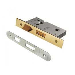 Bathroom Lock Radius 76mm - Satin Stainless Steel