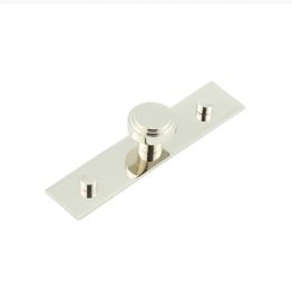 Cropley Cupboard Knobs 30mm Plain Backplate Polished Nickel - By Frelan Hardware - HOX-1030PN-5090PN