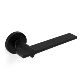 Valli Yabu Pushelberg Lever on Round Rosette - Matt Black PVD