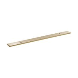 Millhouse Brass Long Wide Cabinet Handle Backplate 128mm - Satin Brass