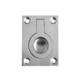 Jedo 50x63mm Flush Rings 50x63mm Satin Chrome - By Frelan Hardware - JV424BSC