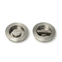 Satin Marine SS (316) 60mm Plain Round Pull - Privacy Set