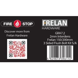 Kit for 150 & 200mm Flushbolts 2mm 60 Minute - By Frelan Hardware - GRA7.2