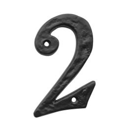 Antique Door Numerals 2 Black No. 2 - By Frelan Hardware - JAB15-2