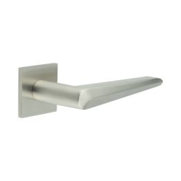 CR-107 Satin Stainless Steel  Fixed Dead Square Rose Door Handle - By Frelan Hardware - CR-107B3SSS