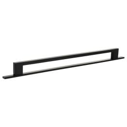 Millhouse Brass Empire Slim Cabinet Pull Handle on Backplate 320mm - Matt Black