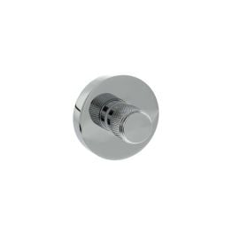 Senza Pari Knurled WC Turn and Release on Minimal Round Rose - Polished Chrome