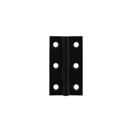 Millhouse Brass Cabinet Butt Hinges 50mm x 28mm x 2mm - Matt Black