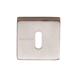 Heritage Brass Square Key Escutcheon Satin Nickel finish