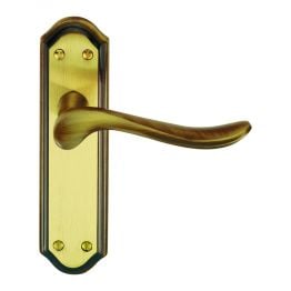 Lytham Lever On Latch Backplate - Florentine Bronze