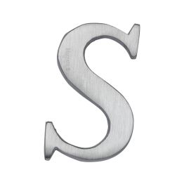 Heritage Brass Alphabet S Pin Fix 51mm (2") Satin Chrome Finish