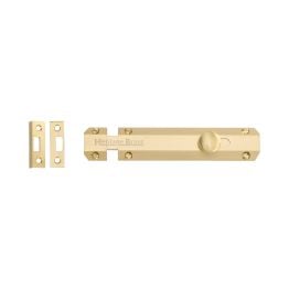 Heritage Brass Door Bolt Flat 6" Satin Brass finish