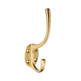 Hat And Coat Hook - Satin Brass
