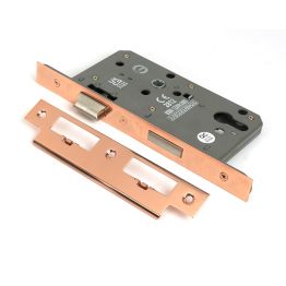 Polished Bronze Euro Din Sash Lock - 60mm Backset/72mm Centre
