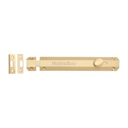 Heritage Brass Door Bolt Flat 8" Satin Brass finish
