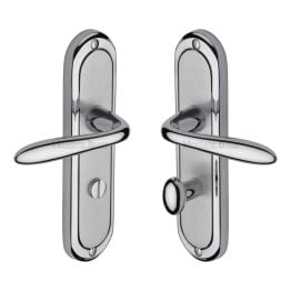 Heritage Brass Door Handle for Bathroom Henley Design Apollo finish