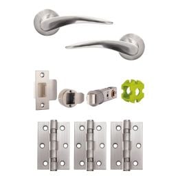 Jigtech Vecta Passage Door Pack Satin Chrome - JTB72220
