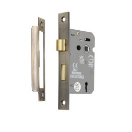 2.5" CE 3 Lever Mortice Sash Lock FD60 - Antique Brass