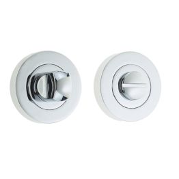 Jedo Designer Turns & Releases 50mm Round Rose no Indicator 50x10mm Polished Chrome - By Frelan Hardware - JV2666PC