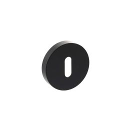 Senza Pari Key Escutcheons on Minimal Round Rose - Matt Black