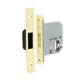 Jedo Oval Profile Deadlocks 76mm Polished Brass - By Frelan Hardware - JL1063PB