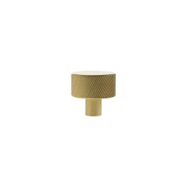 Millhouse Brass Paddington Spiral Round Cabinet Knob Handle - Satin Brass