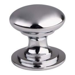 Victorian Cupboard Knob 38mm - Polished Chrome
