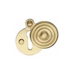 Heritage Brass Covered Keyhole Reeded Satin Brass finish