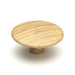 Wooden Cabinet Knob Split Design 48mm Oak Finish