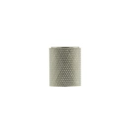 Millhouse Brass Watson Cylinder Knurled Cabinet Knob on Concealed Fix - Satin Nickel