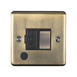 Eurolite Enhance Decorative Switched Fuse Spur With Flex Outlet Antique Brass