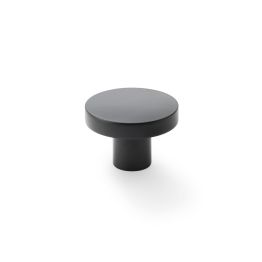 Alexander & Wilks - Hanover Plain Cupboard Knob - Black - Knob 38mm